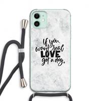 CaseCompany Partner in crime: iPhone 11 Transparant Hoesje met koord