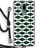 CaseCompany Moroccan tiles: LG G7 Thinq Transparant Hoesje met koord