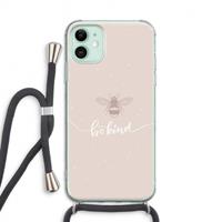 CaseCompany Be(e) kind: iPhone 11 Transparant Hoesje met koord