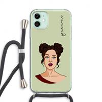 CaseCompany Pop-Art Creator: iPhone 11 Transparant Hoesje met koord