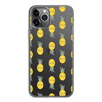 CaseCompany Ananas: iPhone 11 Pro Transparant Hoesje