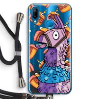 CaseCompany Loot Burger: Huawei P20 Lite Transparant Hoesje met koord