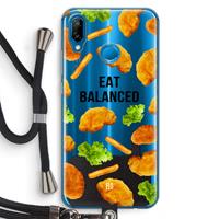 CaseCompany Eat Balanced: Huawei P20 Lite Transparant Hoesje met koord