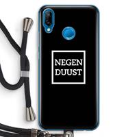 CaseCompany Negenduust black: Huawei P20 Lite Transparant Hoesje met koord