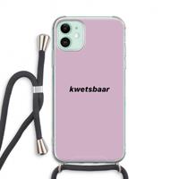 CaseCompany kwetsbaar: iPhone 11 Transparant Hoesje met koord