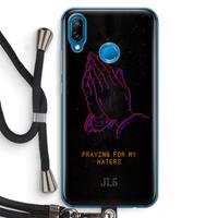 CaseCompany Praying For My Haters: Huawei P20 Lite Transparant Hoesje met koord