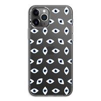 CaseCompany Eyes pattern: iPhone 11 Pro Transparant Hoesje