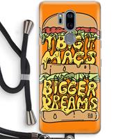 CaseCompany Big Macs Bigger Dreams: LG G7 Thinq Transparant Hoesje met koord
