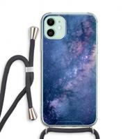 CaseCompany Nebula: iPhone 11 Transparant Hoesje met koord