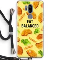 CaseCompany Eat Balanced: LG G7 Thinq Transparant Hoesje met koord
