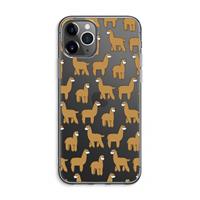 CaseCompany Alpacas: iPhone 11 Pro Max Transparant Hoesje