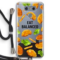 CaseCompany Eat Balanced: LG G6 Transparant Hoesje met koord