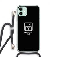 CaseCompany Hello: iPhone 11 Transparant Hoesje met koord