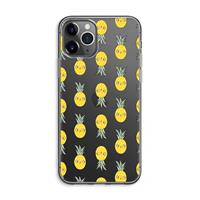 CaseCompany Ananas: iPhone 11 Pro Max Transparant Hoesje