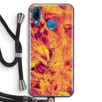 CaseCompany Eternal Fire: Huawei P20 Lite Transparant Hoesje met koord