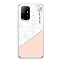 CaseCompany Marmer in stijl: Oppo A94 5G Transparant Hoesje