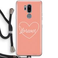 CaseCompany Forever heart: LG G7 Thinq Transparant Hoesje met koord