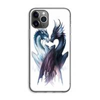 CaseCompany Yin Yang Dragons: iPhone 11 Pro Max Transparant Hoesje
