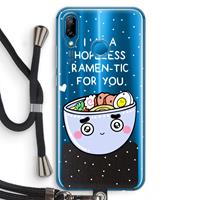 CaseCompany I'm A Hopeless Ramen-Tic For You: Huawei P20 Lite Transparant Hoesje met koord