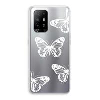 CaseCompany White butterfly: Oppo A94 5G Transparant Hoesje