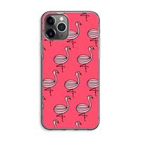 CaseCompany Flamingo: iPhone 11 Pro Max Transparant Hoesje