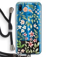 CaseCompany Botanical sweet flower heaven: Huawei P20 Lite Transparant Hoesje met koord