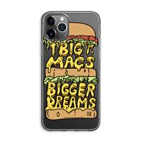 CaseCompany Big Macs Bigger Dreams: iPhone 11 Pro Max Transparant Hoesje