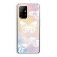CaseCompany White butterfly: Oppo A94 5G Transparant Hoesje
