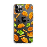CaseCompany Eat Balanced: iPhone 11 Pro Max Transparant Hoesje