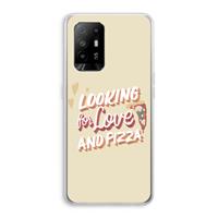 CaseCompany Pizza is the answer: Oppo A94 5G Transparant Hoesje