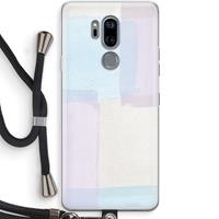 CaseCompany Square pastel: LG G7 Thinq Transparant Hoesje met koord