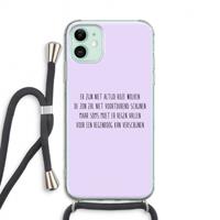 CaseCompany Regenboog: iPhone 11 Transparant Hoesje met koord