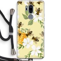 CaseCompany No flowers without bees: LG G7 Thinq Transparant Hoesje met koord