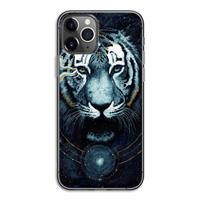 CaseCompany Darkness Tiger: iPhone 11 Pro Transparant Hoesje