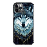 CaseCompany Darkness Wolf: iPhone 11 Pro Transparant Hoesje