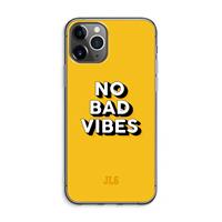 CaseCompany No Bad Vibes: iPhone 11 Pro Max Transparant Hoesje