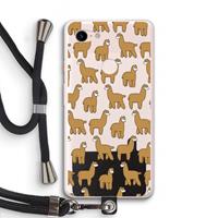 CaseCompany Alpacas: Pixel 3 XL Transparant Hoesje met koord