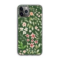CaseCompany Botanical green sweet flower heaven: iPhone 11 Pro Max Transparant Hoesje