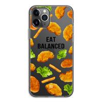 CaseCompany Eat Balanced: iPhone 11 Pro Transparant Hoesje