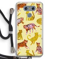 CaseCompany Cute Tigers and Leopards: LG G6 Transparant Hoesje met koord