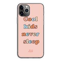 CaseCompany Cool Kids Never Sleep: iPhone 11 Pro Transparant Hoesje