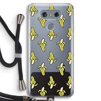 CaseCompany Bananas: LG G6 Transparant Hoesje met koord