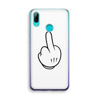 CaseCompany Middle finger white: Huawei P Smart (2019) Transparant Hoesje