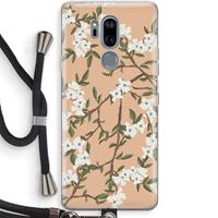 CaseCompany Blossoming spring: LG G7 Thinq Transparant Hoesje met koord