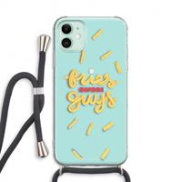 CaseCompany Always fries: iPhone 11 Transparant Hoesje met koord