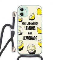 CaseCompany Lemonade: iPhone 11 Transparant Hoesje met koord