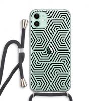 CaseCompany Magic pattern: iPhone 11 Transparant Hoesje met koord