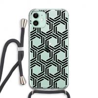 CaseCompany Geometrisch patroon: iPhone 11 Transparant Hoesje met koord