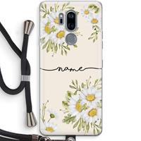 CaseCompany Daisies: LG G7 Thinq Transparant Hoesje met koord