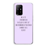 CaseCompany Relatief: Oppo A94 5G Transparant Hoesje